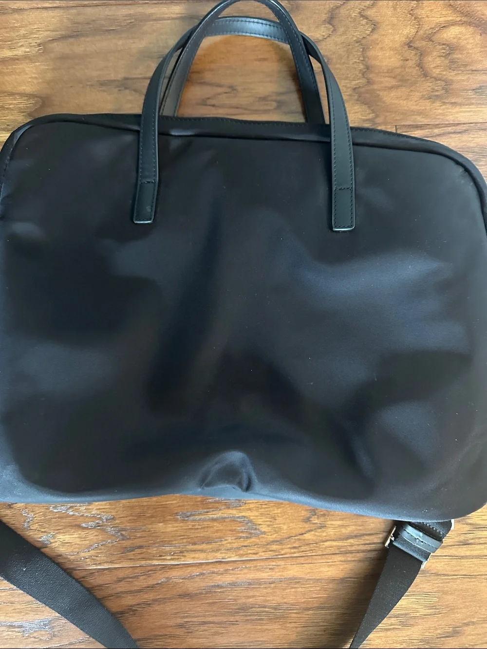 kate spade Black Nylon Laptop Messenger with Top Handles and Crossbody Strap